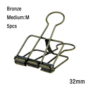 Planet Gates 2-10 Pcs Paper Clip Sliver Rose Gold Binder Clips Page Holder Office Study Binder Clips Photo Clamp Office School Desk Organizer