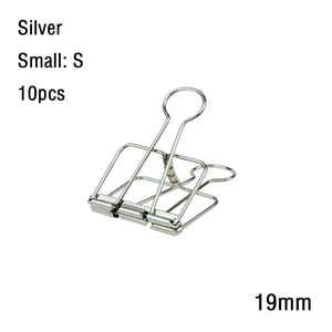 Planet Gates 2-10 Pcs Paper Clip Sliver Rose Gold Binder Clips Page Holder Office Study Binder Clips Photo Clamp Office School Desk Organizer