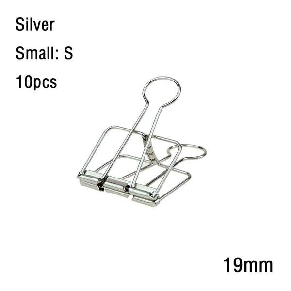 Planet Gates 2-10 Pcs Paper Clip Sliver Rose Gold Binder Clips Page Holder Office Study Binder Clips Photo Clamp Office School Desk Organizer
