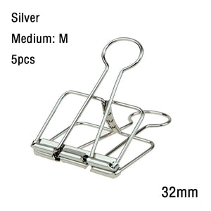 Planet Gates 2-10 Pcs Paper Clip Sliver Rose Gold Binder Clips Page Holder Office Study Binder Clips Photo Clamp Office School Desk Organizer