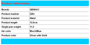 Planet Gates 2+20 Pcs/Set Metal Ballpoint Pen With Refills For School Office Stainless Steel Material Ball Pen Black Blue Refill Ink