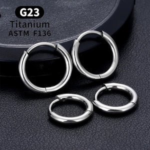Planet Gates 2/20PCS G23 Titanium Earring Hoop CZ Hinged Segment Round Nose Ring for Women Ear Tragus Cartilage Helix Daith Piercing Jewelry