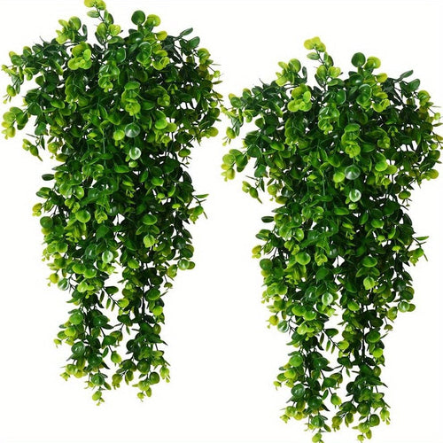 Planet Gates 2 2pcs Premium Oxidation Resistant Eucalyptus Leaf Arrangement - UV Resistant Artificial Flower for Room, Home, Bedroom, Wedding, Office, Cafe Decor & Valentine's Day/Birthday Gifts
