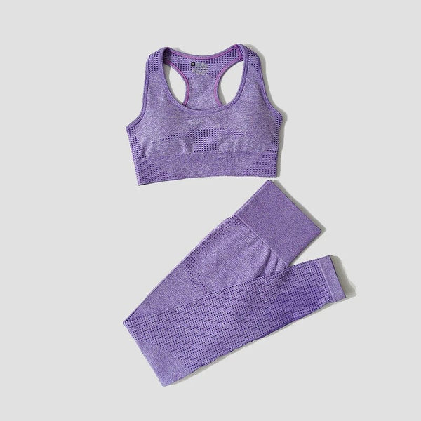 Planet Gates 2/3/5PCS Seamless Women Yoga Set Workout Sportswear Gym Clothing Fitness Long Sleeve Crop Top High Waist Leggings Sports Suits