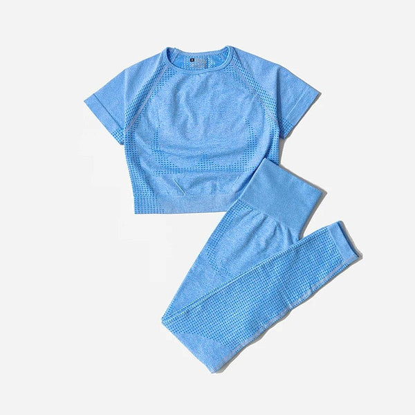 Planet Gates 2/3/5PCS Seamless Women Yoga Set Workout Sportswear Gym Clothing Fitness Long Sleeve Crop Top High Waist Leggings Sports Suits