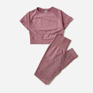 Planet Gates 2/3/5PCS Seamless Women Yoga Set Workout Sportswear Gym Clothing Fitness Long Sleeve Crop Top High Waist Leggings Sports Suits