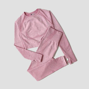 Planet Gates 2/3/5PCS Seamless Women Yoga Set Workout Sportswear Gym Clothing Fitness Long Sleeve Crop Top High Waist Leggings Sports Suits