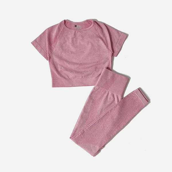 Planet Gates 2/3/5PCS Seamless Women Yoga Set Workout Sportswear Gym Clothing Fitness Long Sleeve Crop Top High Waist Leggings Sports Suits