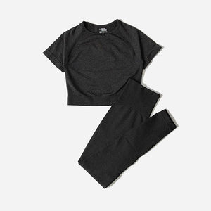 Planet Gates 2/3/5PCS Seamless Women Yoga Set Workout Sportswear Gym Clothing Fitness Long Sleeve Crop Top High Waist Leggings Sports Suits