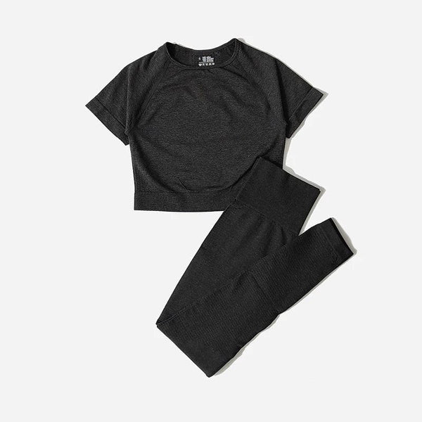 Planet Gates 2/3/5PCS Seamless Women Yoga Set Workout Sportswear Gym Clothing Fitness Long Sleeve Crop Top High Waist Leggings Sports Suits