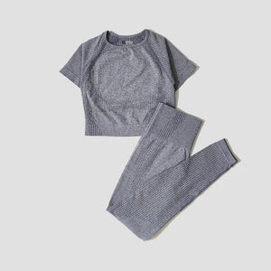 Planet Gates 2/3/5PCS Seamless Women Yoga Set Workout Sportswear Gym Clothing Fitness Long Sleeve Crop Top High Waist Leggings Sports Suits