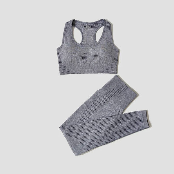 Planet Gates 2/3/5PCS Seamless Women Yoga Set Workout Sportswear Gym Clothing Fitness Long Sleeve Crop Top High Waist Leggings Sports Suits