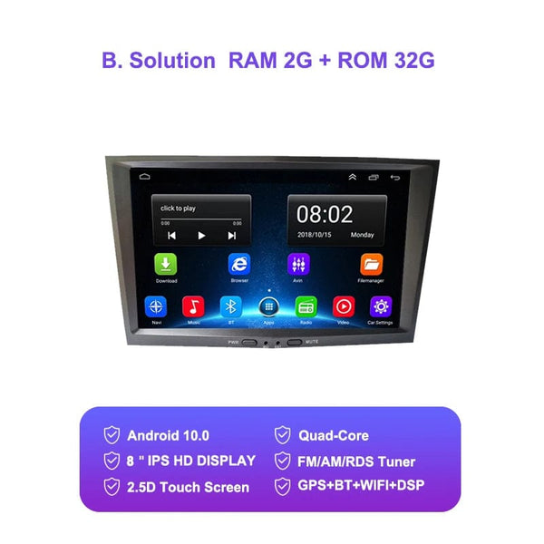 Planet Gates 2 32G 8"Android 10.0 Car Radio GPS Navigation autoradio multimedia player for opel astra h g zafira b vectra c d  head unit stereo