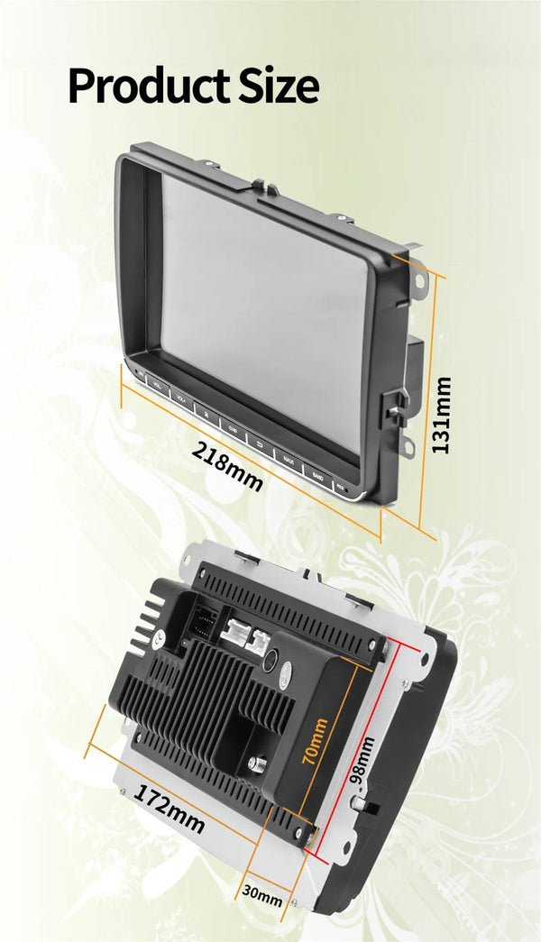 Planet Gates 2+32G / Poland 9" Car Radio Android 12 for VW Passat 6 7 CC Polo GOLF 5 6 Touran T5 WiFi GPS Navigation BT WiFi Split Screen Head Unit FM Radio