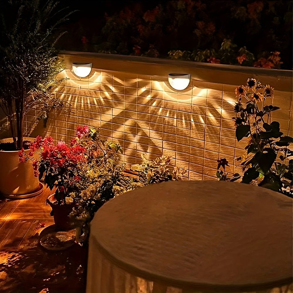 Planet Gates 2/4/6pcs Solar Fence Lights, Solar Deck Lights, Solar Wall Lights, Solar Wall-mounted Lights, Outdoor Waterproof Fence Deck Garden Garage Ladder Lighting