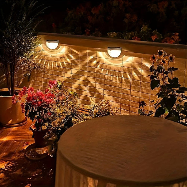 Planet Gates 2/4/6pcs Solar Fence Lights, Solar Deck Lights, Solar Wall Lights, Solar Wall-mounted Lights, Outdoor Waterproof Fence Deck Garden Garage Ladder Lighting
