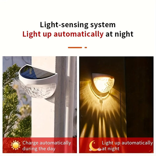 Planet Gates 2/4/6pcs Solar Fence Lights, Solar Deck Lights, Solar Wall Lights, Solar Wall-mounted Lights, Outdoor Waterproof Fence Deck Garden Garage Ladder Lighting