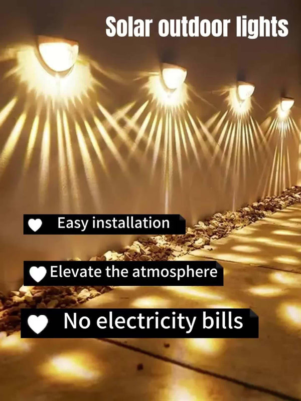 Planet Gates 2/4/6pcs Solar Fence Lights, Solar Deck Lights, Solar Wall Lights, Solar Wall-mounted Lights, Outdoor Waterproof Fence Deck Garden Garage Ladder Lighting