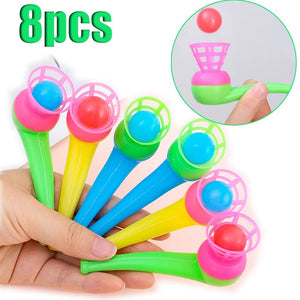 Planet Gates 2/4/8Pcs Plastic Pipe Blowing Ball Toys For Kids Outdoor Sports Games Balance Training Learning Toys Children Funny Gifts