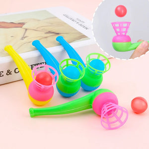 Planet Gates 2/4/8Pcs Plastic Pipe Blowing Ball Toys For Kids Outdoor Sports Games Balance Training Learning Toys Children Funny Gifts