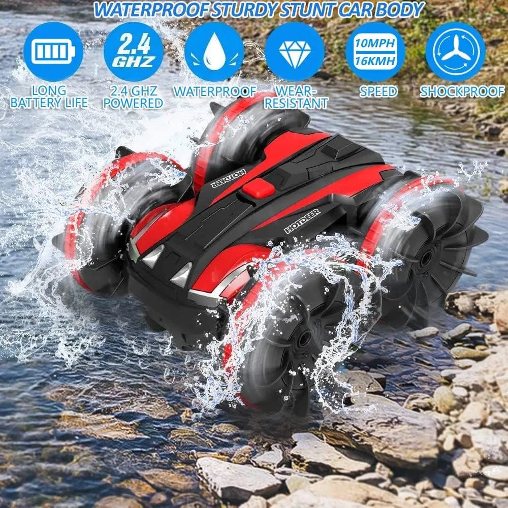 Planet Gates 2.4G Amphibious Stunt Remote Control Vehicle Double Sided Tumbling Climbing RC Stunt Car Children's Electric Toy Christmas Gifts