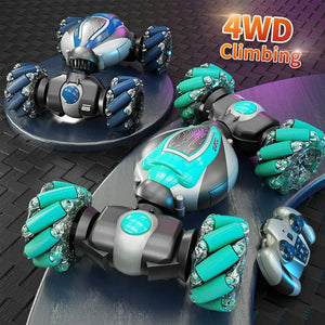 Planet Gates 2.4G Mini Gesture Induction Twist Car Light Electric RC Toy Deformation Car Kid Drift Stunt Remote Control Off-road Vehicle