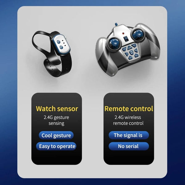 Planet Gates 2.4G Mini Gesture Induction Twist Car Light Electric RC Toy Deformation Car Kid Drift Stunt Remote Control Off-road Vehicle