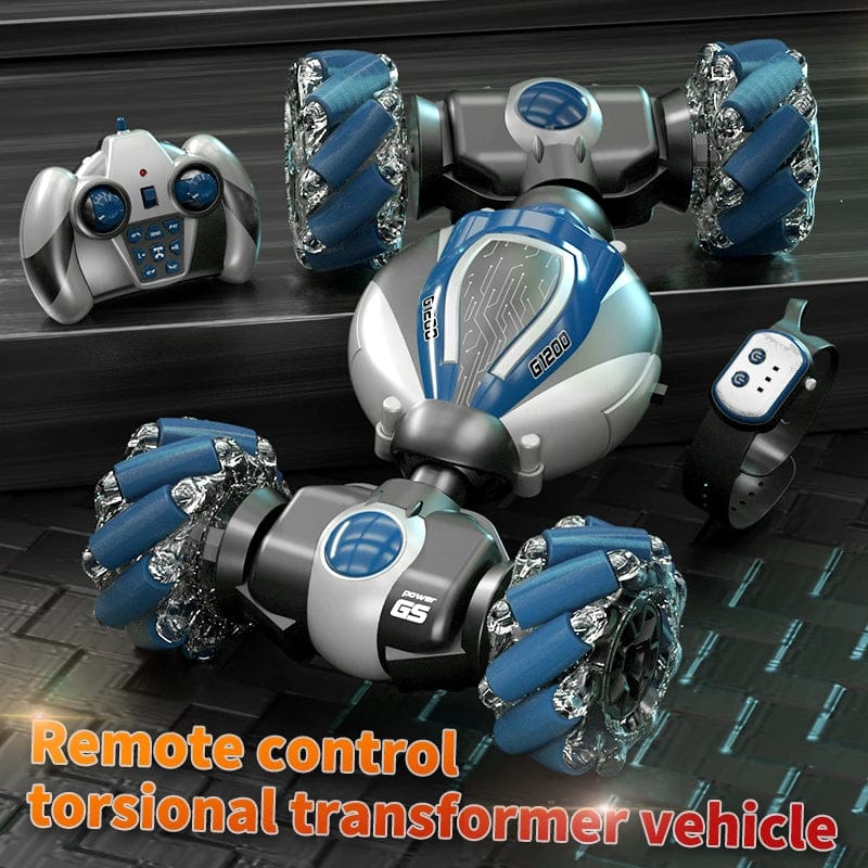Planet Gates 2.4G Mini Gesture Induction Twist Car Light Electric RC Toy Deformation Car Kid Drift Stunt Remote Control Off-road Vehicle