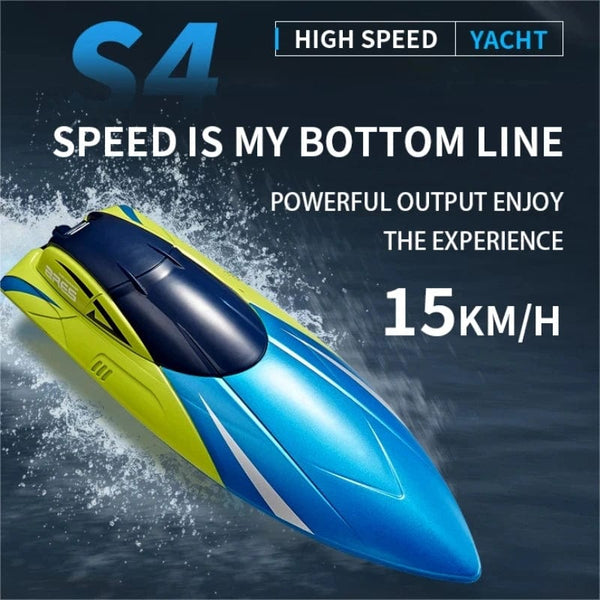 Planet Gates 2.4G RC Boat S4 15km/h Dual Motor Waterproof High-speed Boat Summer Outdoore Water Remote Control Ship Toys Gift for Boys Girls