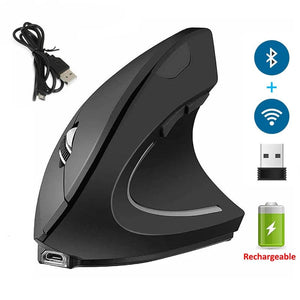 Planet Gates 2.4G Recharge Vertical Ergonomic Gaming Mouse Wireless Rechargeable Gamer Mause Kit Optical 2.4G Mouse Computer PC Laptop Desktop USB Mice