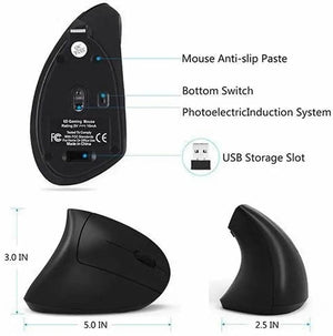 Planet Gates 2.4G Recharge Vertical Ergonomic Gaming Mouse Wireless Rechargeable Gamer Mause Kit Optical 2.4G Mouse Computer PC Laptop Desktop USB Mice