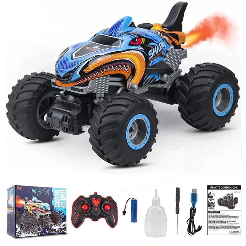 Planet Gates 2.4G Remote Control Cars Monster Truck RC Car Electric Trucks Stunt Cars with Light Sound Spray Toys for Boys Kids Children Gift