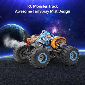 Planet Gates 2.4G Remote Control Cars Monster Truck RC Car Electric Trucks Stunt Cars with Light Sound Spray Toys for Boys Kids Children Gift