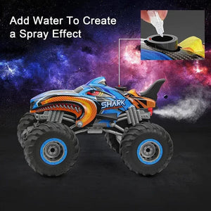 Planet Gates 2.4G Remote Control Cars Monster Truck RC Car Electric Trucks Stunt Cars with Light Sound Spray Toys for Boys Kids Children Gift