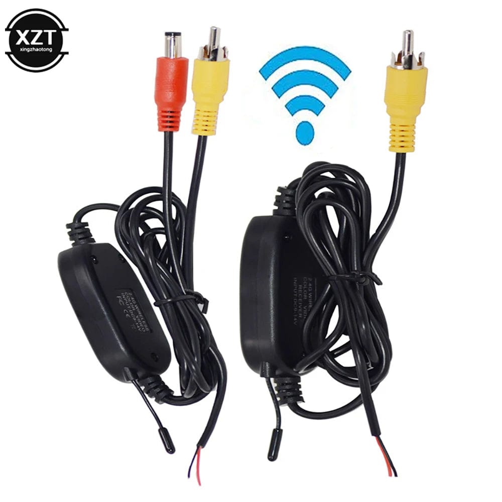 Planet Gates 2.4G Wireless Rear View Camera RCA Video Transmitter &Receiver For Car Rearview Monitor FM Wireless Transceiver &Receiver Module