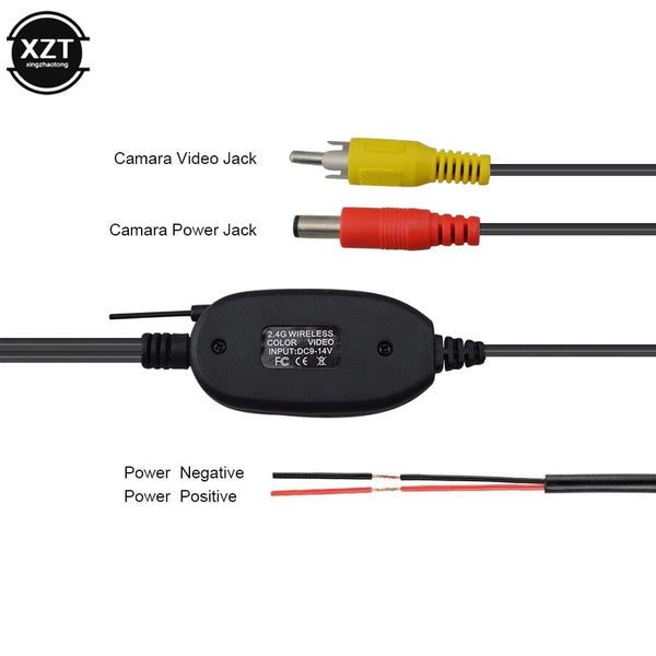 Planet Gates 2.4G Wireless Rear View Camera RCA Video Transmitter &Receiver For Car Rearview Monitor FM Wireless Transceiver &Receiver Module