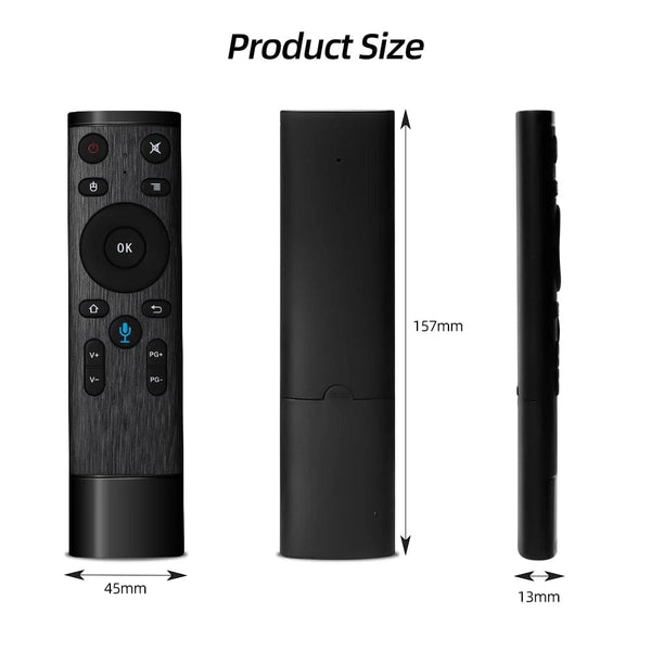 Planet Gates 2.4G Wireless Voice Remote Control Q5 Air Mouse 3 Axis Gyroscope Controller With USB Receiver For Computer Smart TV Android Box