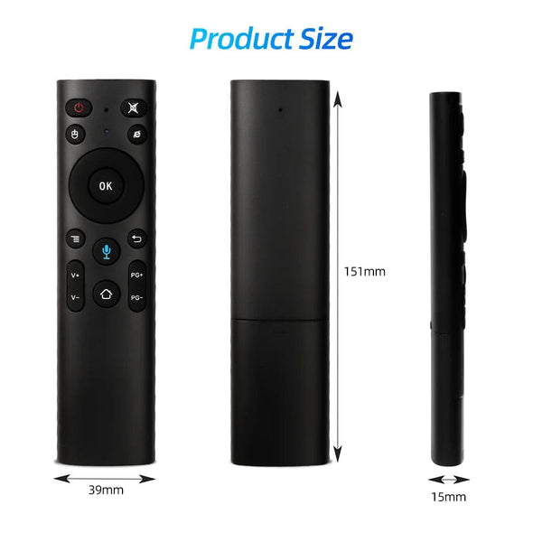 Planet Gates 2.4G Wireless Voice Remote Control Q5 Air Mouse 3 Axis Gyroscope Controller With USB Receiver For Computer Smart TV Android Box