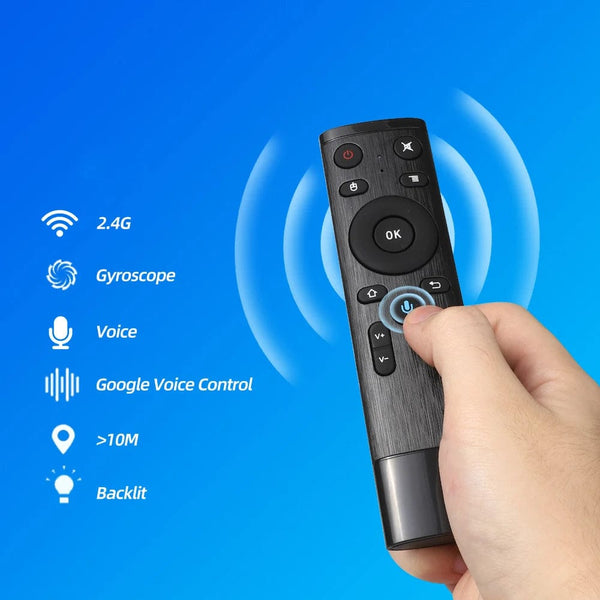 Planet Gates 2.4G Wireless Voice Remote Control Q5 Air Mouse 3 Axis Gyroscope Controller With USB Receiver For Computer Smart TV Android Box