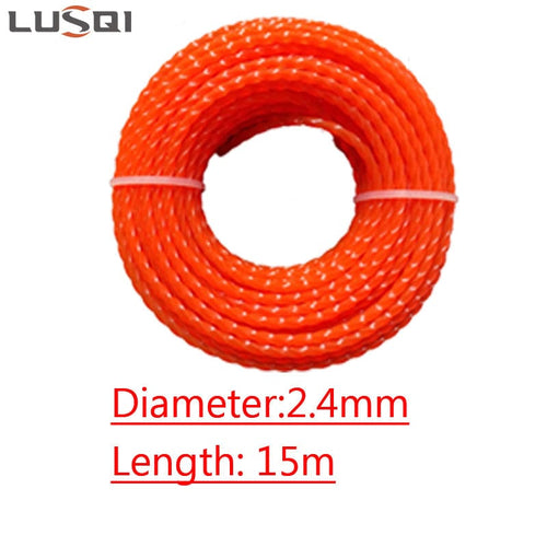 Planet Gates 2.4mm*15m Upgrade Your Lawn Mower with this 16.4 Yard Spiral Grass Trimmer Nylon Rope!