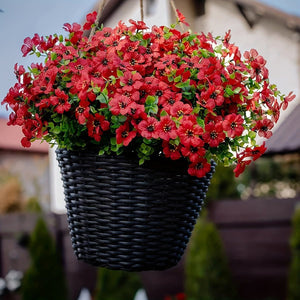 Planet Gates 2/4pcs, Artificial Flowers, Yellow Bulk Outdoor UV Resistant Fake Plants For Outside No Fade Fall Flowers Greenery Shrubs For Hanging Basket Planters, Window Outdoor Garden Yard Decor, Home Room Scene Decor
