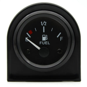 Planet Gates 2" 52mm Fuel Level Gauge Car Meter White LED Light Black Rim Automotive Gauges 12V