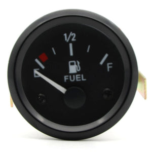 Planet Gates 2" 52mm Fuel Level Gauge Car Meter White LED Light Black Rim Automotive Gauges 12V