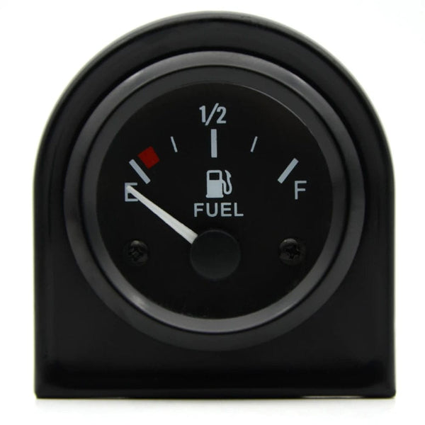 Planet Gates 2" 52mm Fuel Level Gauge Car Meter White LED Light Black Rim Automotive Gauges 12V