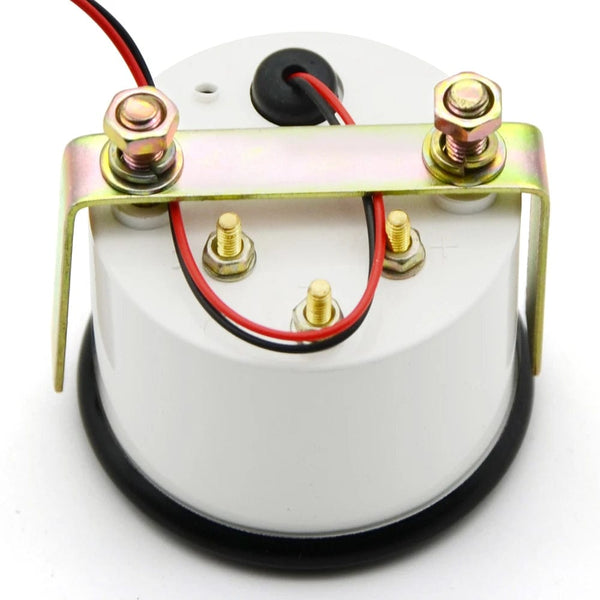 Planet Gates 2" 52mm Fuel Level Gauge Car Meter White LED Light Black Rim Automotive Gauges 12V