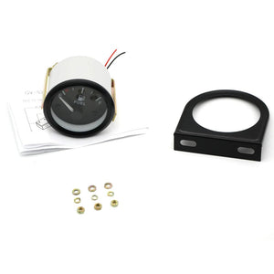Planet Gates 2" 52mm Fuel Level Gauge Car Meter White LED Light Black Rim Automotive Gauges 12V