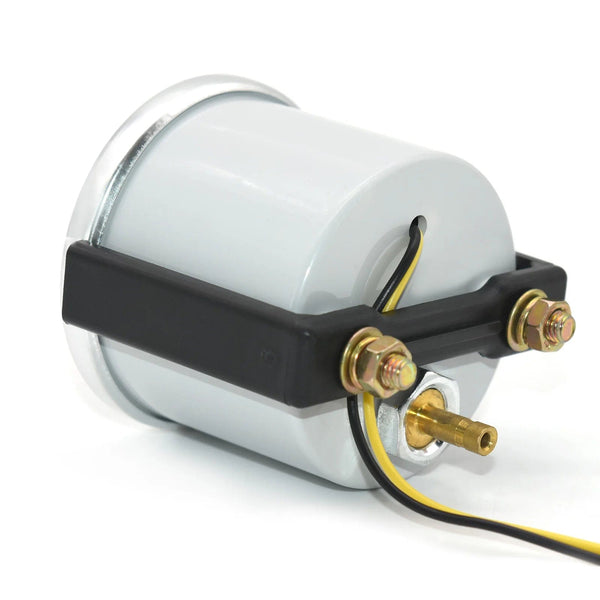 Planet Gates 2" 52mm Universal 12V LED Smoke Len -1~0~2 BAR Turbo Boost Gauge Meter / Turbo Boost Meter with White LED Backlight For 12V Car