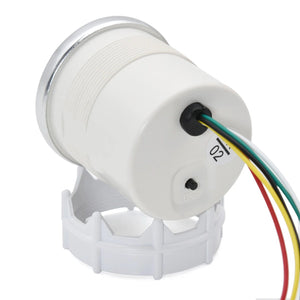 Planet Gates 2" 52mm Universal 12V LED Smoke Len -1~0~2 BAR Turbo Boost Gauge Meter / Turbo Boost Meter with White LED Backlight For 12V Car