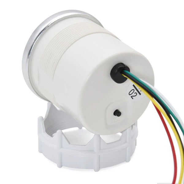 Planet Gates 2" 52mm Universal 12V LED Smoke Len -1~0~2 BAR Turbo Boost Gauge Meter / Turbo Boost Meter with White LED Backlight For 12V Car