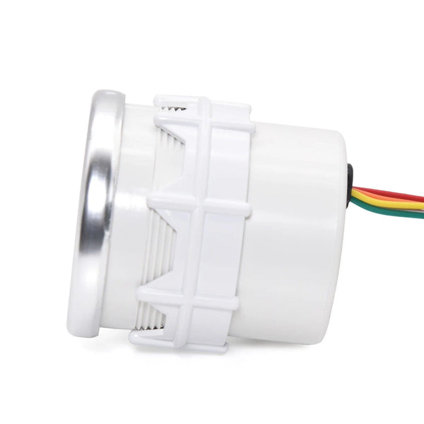 Planet Gates 2" 52mm Universal 12V LED Smoke Len -1~0~2 BAR Turbo Boost Gauge Meter / Turbo Boost Meter with White LED Backlight For 12V Car